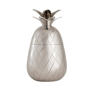 Atlas Little Island Pineapple Object - Polished Silver Decorative Storage Box with Etched Diamond Design AC11444-01