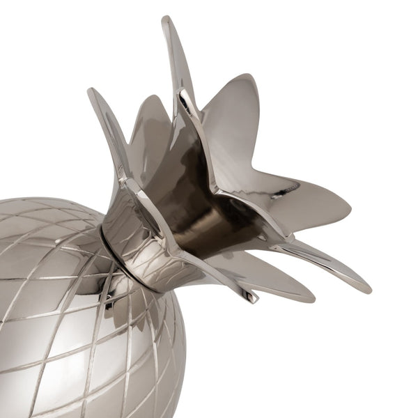 Atlas Little Island Pineapple Object - Polished Silver Decorative Storage Box with Etched Diamond Design AC11444-01