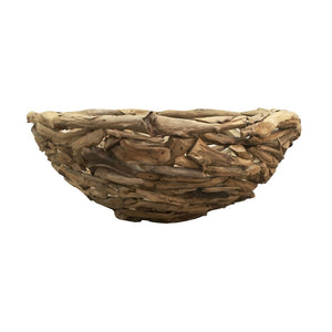 Atlas Loch Bowl - Handcrafted Natural Wood Decorative Piece for Rustic Elegance in Any Space AC11445-01