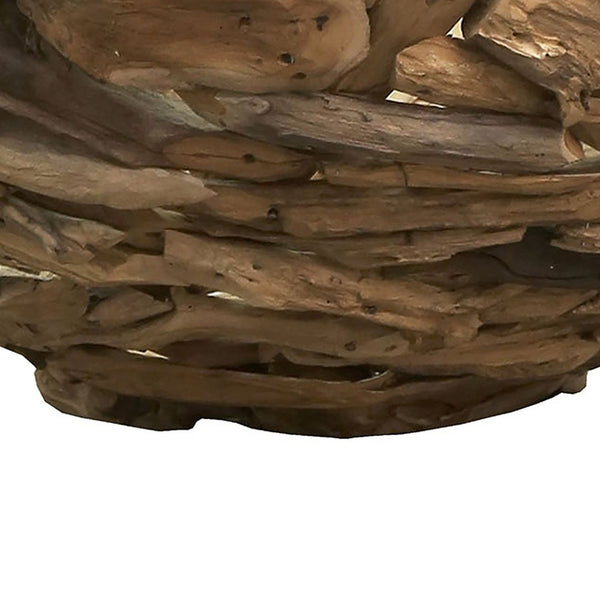 Atlas Loch Bowl - Handcrafted Natural Wood Decorative Piece for Rustic Elegance in Any Space AC11445-01