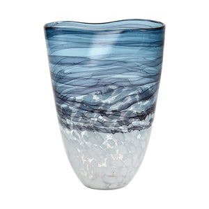 Atlas Loch Seaforth Vase - Elegant Translucent Glass Accent for Coastal-Inspired Home Décor and Blooms Small AC11447-01