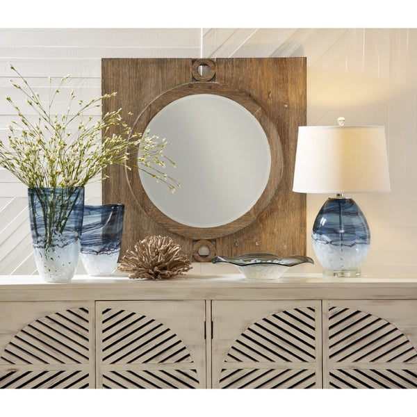 Atlas Loch Seaforth Vase - Elegant Translucent Glass Accent for Coastal-Inspired Home Décor and Blooms Small AC11447-01