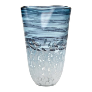 Atlas Loch Seaforth Vase - Elegant Translucent Glass Accent for Coastal-Inspired Home Décor and Blooms Large AC11447-02