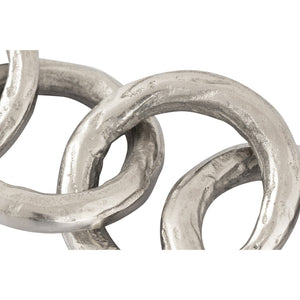 Atlas Loop Chain Sculpture – Striking Modern Aluminum & Steel Decorative Accent for Contemporary Interiors AC11448-01