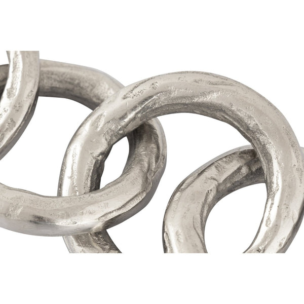 Atlas Loop Chain Sculpture – Striking Modern Aluminum & Steel Decorative Accent for Contemporary Interiors AC11448-01