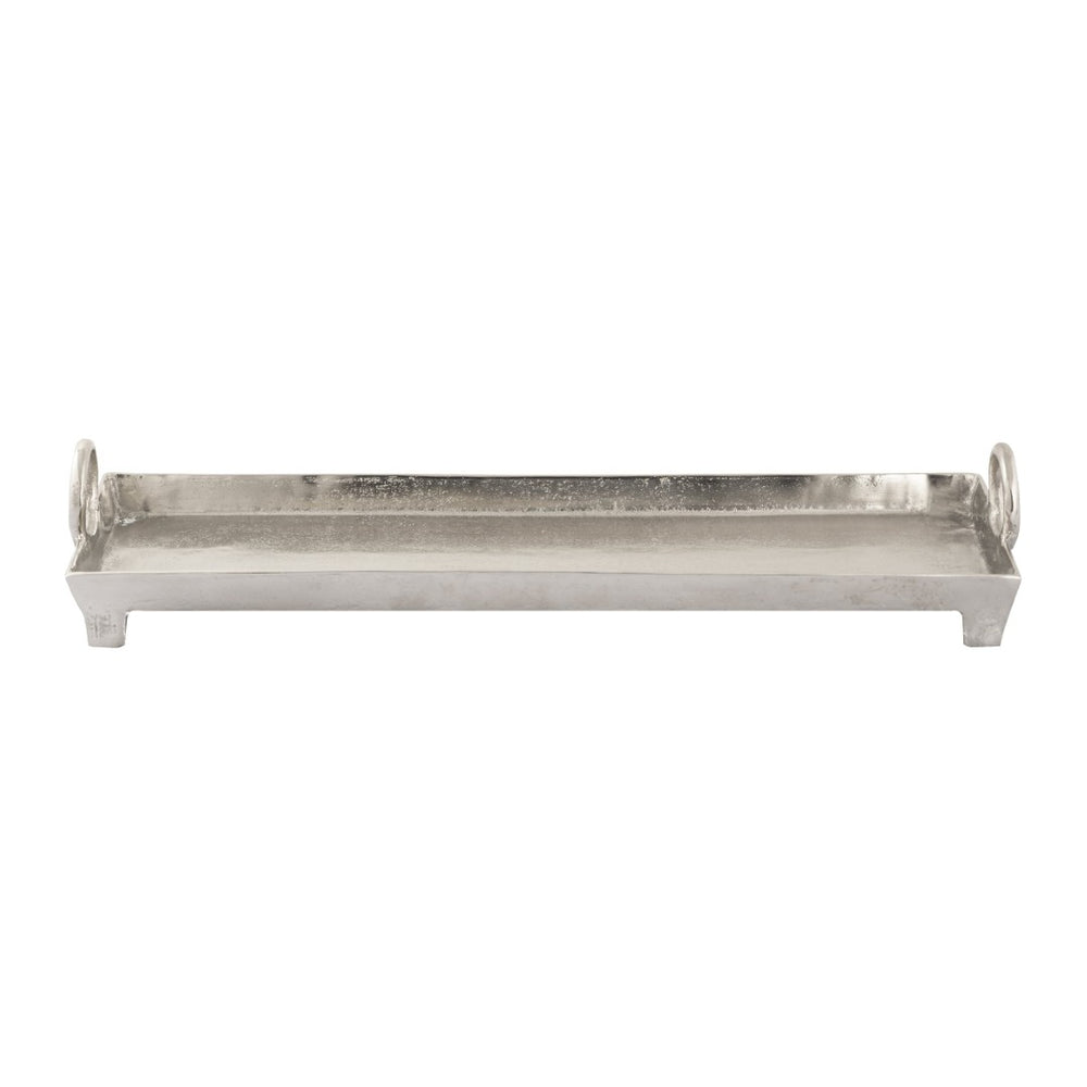 Atlas Loop Tray - Modern Sculptural Serving Tray in Nickel Finish for Elegant Entertaining & Organization AC11450-01