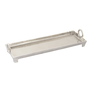 Atlas Loop Tray - Modern Sculptural Serving Tray in Nickel Finish for Elegant Entertaining & Organization AC11450-01
