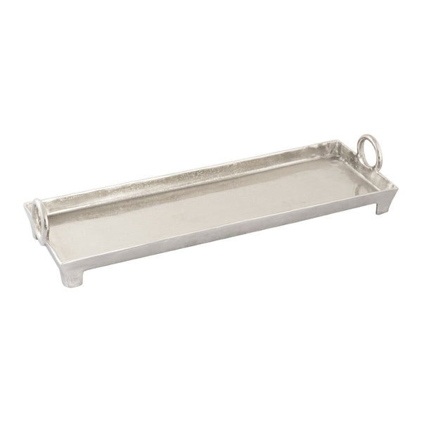 Atlas Loop Tray - Modern Sculptural Serving Tray in Nickel Finish for Elegant Entertaining & Organization AC11450-01