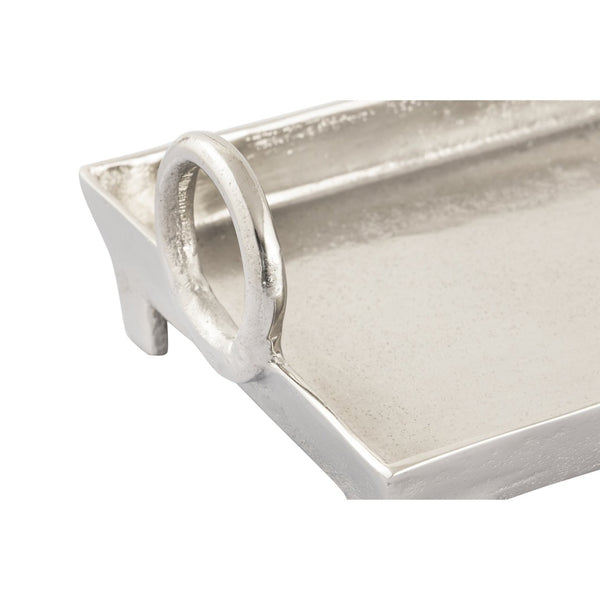 Atlas Loop Tray - Modern Sculptural Serving Tray in Nickel Finish for Elegant Entertaining & Organization AC11450-01
