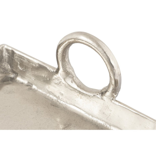 Atlas Loop Tray - Modern Sculptural Serving Tray in Nickel Finish for Elegant Entertaining & Organization AC11450-01