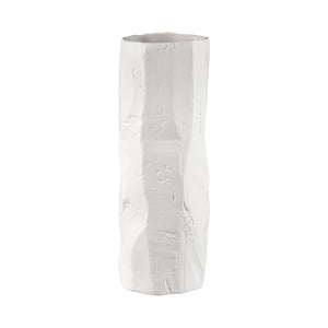 Atlas Lore Vase - Handcrafted Earthenware with Elegant Matte White Finish for Modern Home Decor Accents Large AC11451-02