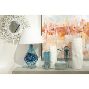Atlas Lore Vase - Handcrafted Earthenware with Elegant Matte White Finish for Modern Home Decor Accents Large AC11451-02