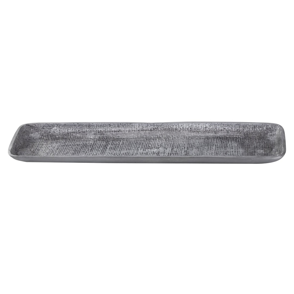 Atlas Louk Tray Set of 2 - Elegant Pewter and Brass Rectangular Trays for Stylish Home Organization & Decor AC11453-01S