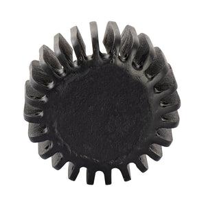 Atlas Louver Candleholder - Sculptural Blackened Metal Accent for Warm Ambiance and Modern Elegance Small AC11455-01