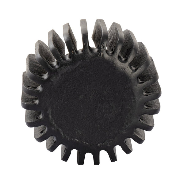 Atlas Louver Candleholder - Sculptural Blackened Metal Accent for Warm Ambiance and Modern Elegance Small AC11455-01
