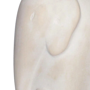 Atlas Lucas Elephant Sculpture - Elegant White Earthenware Décor for Modern Minimalist Interiors AC11456-01