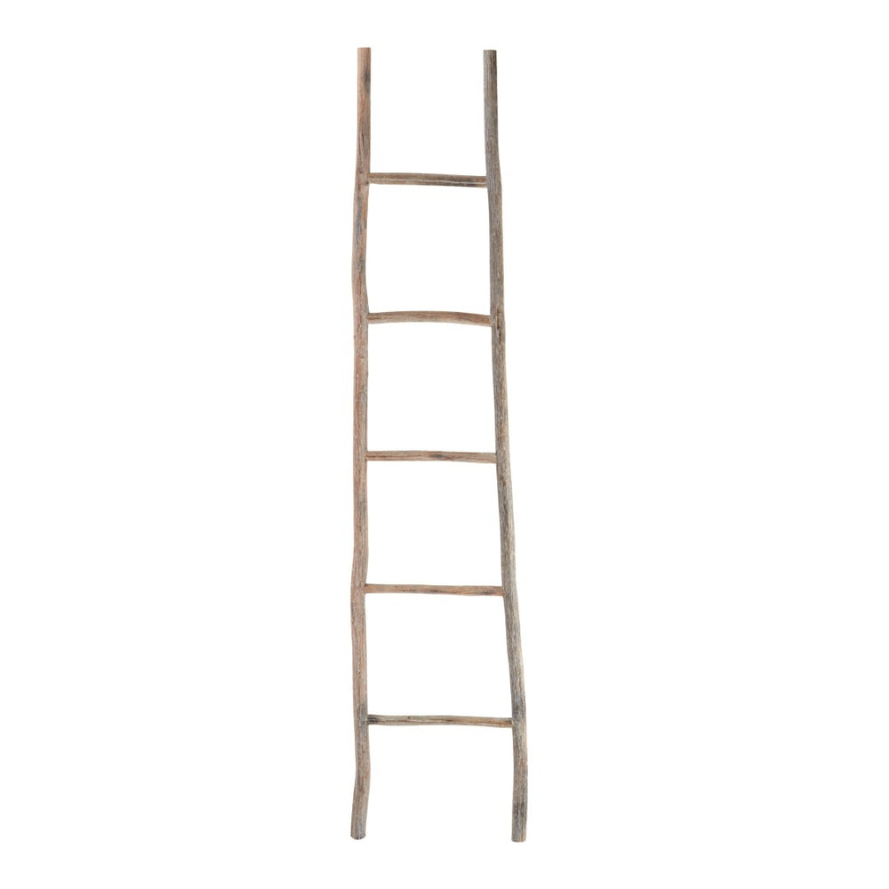 Atlas Lydia Wood Ladder - Large Bleached Wood Display Rack for Towels, Throws, and Stylish Home Decor AC11457-02