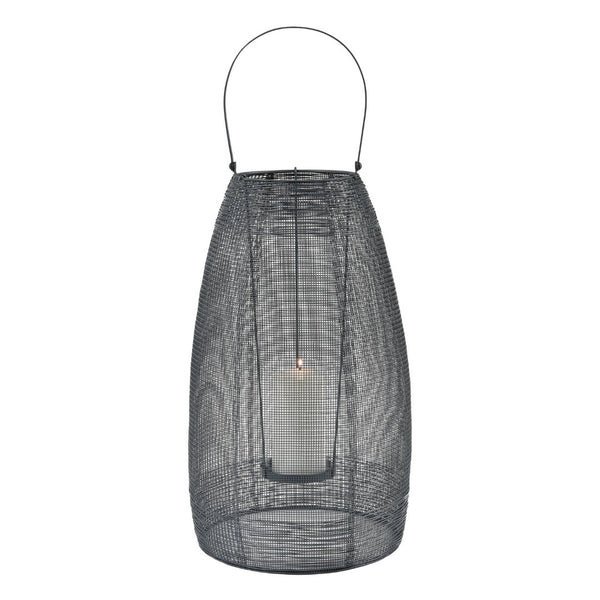 Atlas Magnet Lantern - Versatile Matte Gray Metal Accent for Modern Decor, Ideal for Candlelight Glow AC11458-01