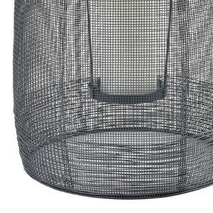 Atlas Magnet Lantern - Versatile Matte Gray Metal Accent for Modern Decor, Ideal for Candlelight Glow AC11458-01