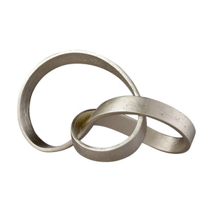 Atlas Mandel Object - Twisted Ribbon Accent in Champagne Gold for Modern Home & Office Decor Display AC11459-01