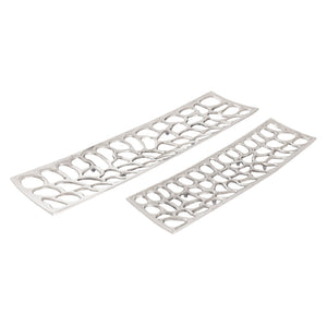 Atlas Maro Tray Set of 2 - Elegant Polished Nickel Decorative Trays for Modern Tabletop Charm & Style AC11464-01S