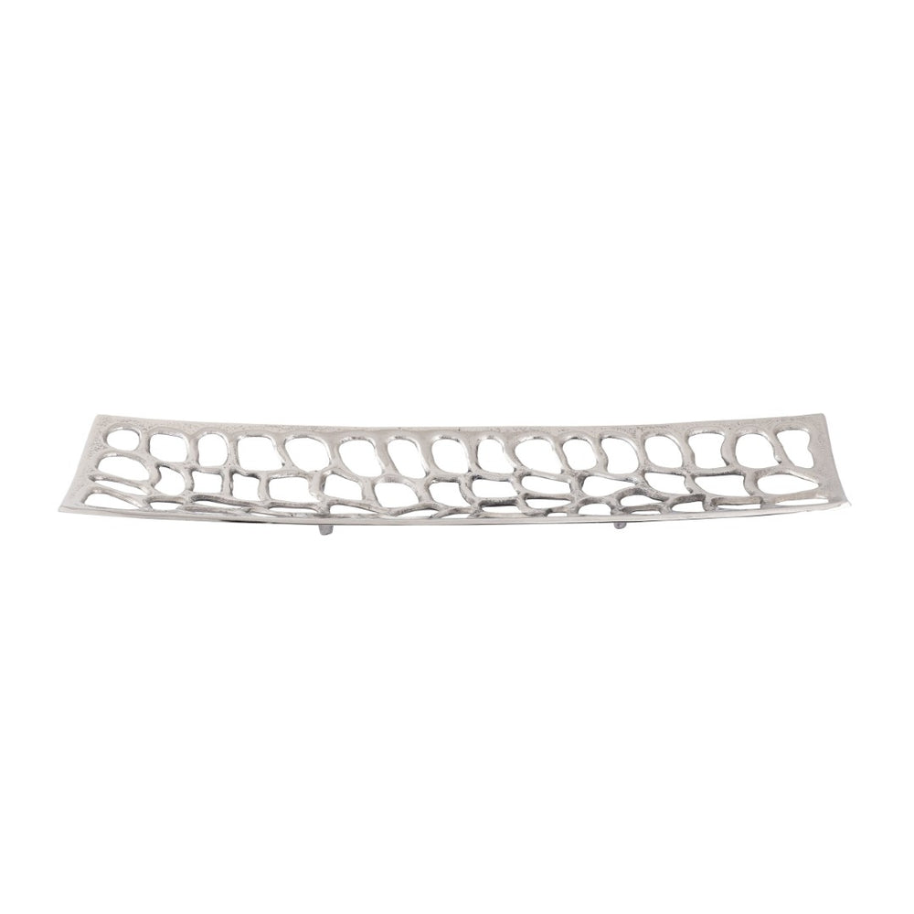Atlas Maro Tray Set of 2 - Elegant Polished Nickel Decorative Trays for Modern Tabletop Charm & Style AC11464-01S