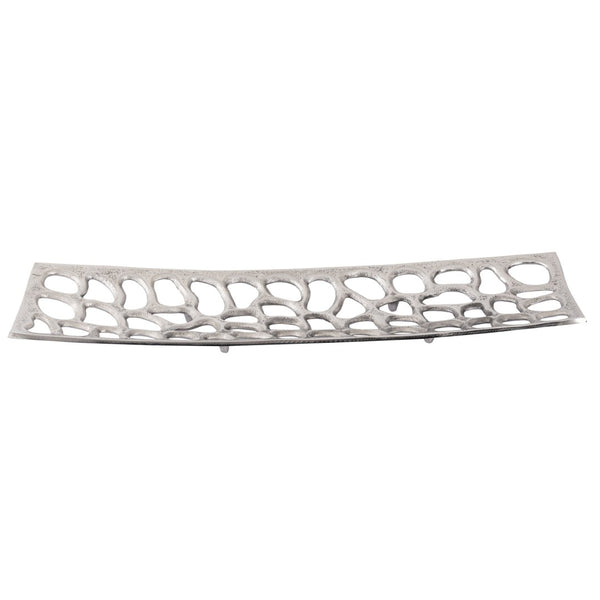 Atlas Maro Tray Set of 2 - Elegant Polished Nickel Decorative Trays for Modern Tabletop Charm & Style AC11464-01S
