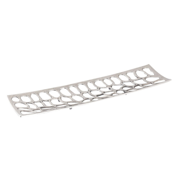 Atlas Maro Tray Set of 2 - Elegant Polished Nickel Decorative Trays for Modern Tabletop Charm & Style AC11464-01S