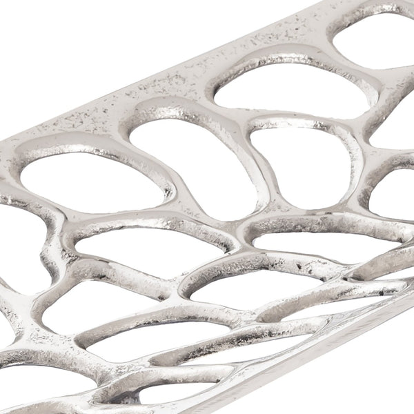 Atlas Maro Tray Set of 2 - Elegant Polished Nickel Decorative Trays for Modern Tabletop Charm & Style AC11464-01S