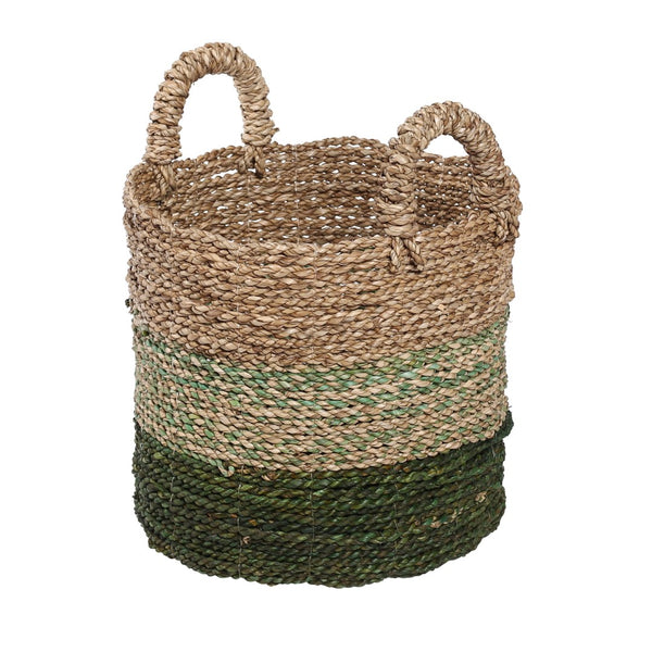 Atlas Maton Seagrass Basket Set of 3 – Handwoven Storage Baskets with Jute Handles for Stylish Organization AC11466-01S