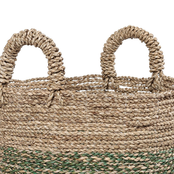 Atlas Maton Seagrass Basket Set of 3 – Handwoven Storage Baskets with Jute Handles for Stylish Organization AC11466-01S