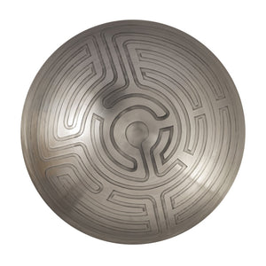 Atlas Maze Etched Centerpiece Bowl - Striking Antique Design for Home Decor, Versatile & Durable Elegance Nickel AC11470-02