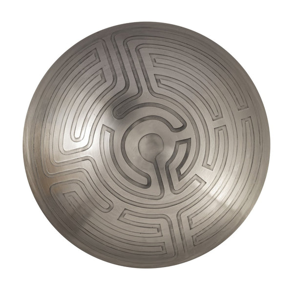 Atlas Maze Etched Centerpiece Bowl - Striking Antique Design for Home Decor, Versatile & Durable Elegance Nickel AC11470-02