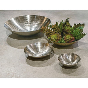 Atlas Maze Etched Centerpiece Bowl - Striking Antique Design for Home Decor, Versatile & Durable Elegance Nickel AC11470-02