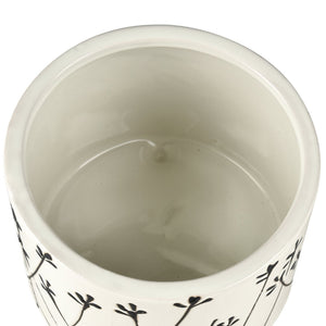 Atlas Melton Planter - Rustic Earthenware Design for Indoor and Outdoor Greenery Display, 6-Inch Small White AC11474-01