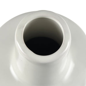 Atlas Melton Vase - Elegant Earthenware Accent for Dried Bouquets and Sculptural Home Decor Enhancements Large White AC11475-02