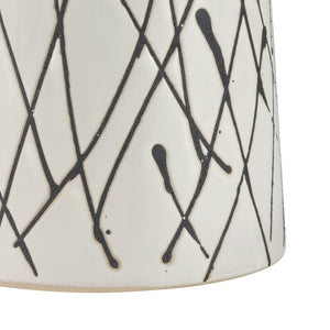 Atlas Melton Vase - Elegant Earthenware Accent for Dried Bouquets and Sculptural Home Decor Enhancements Large White AC11475-02
