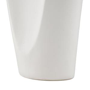 Atlas Messe Vase - Timeless Elongated Bottle Design, Satin White Earthenware for Elegant Home Decor AC11476-01