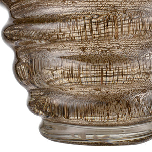 Atlas Metcalf Vase - Handcrafted Artisanal Decor for Stunning Light Play and Elegant Style in Any Room Small Bubbled Brown AC11479-01