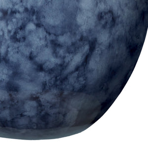 Atlas Midnight Marble Vase - Elegant Earthenware Centerpiece with Unique Swirl Patterns for Home Décor AC11480-01