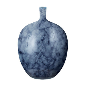 Atlas Midnight Marble Vase - Elegant Earthenware Centerpiece with Unique Swirl Patterns for Home Décor AC11480-01