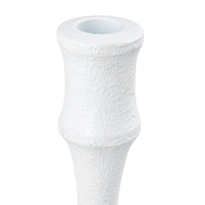 Atlas Miro Candleholder Set of 2 - Sculptural Plaster White Accents for Elegant Taper Candle Displays AC11482-01S