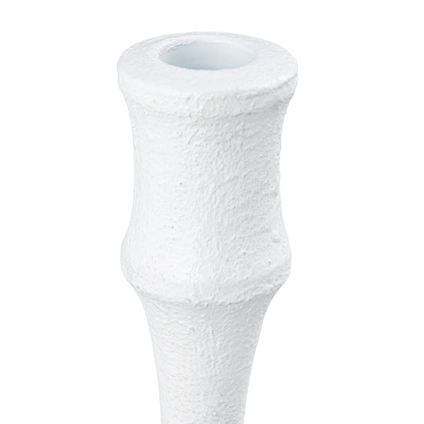 Atlas Miro Candleholder Set of 2 - Sculptural Plaster White Accents for Elegant Taper Candle Displays AC11482-01S
