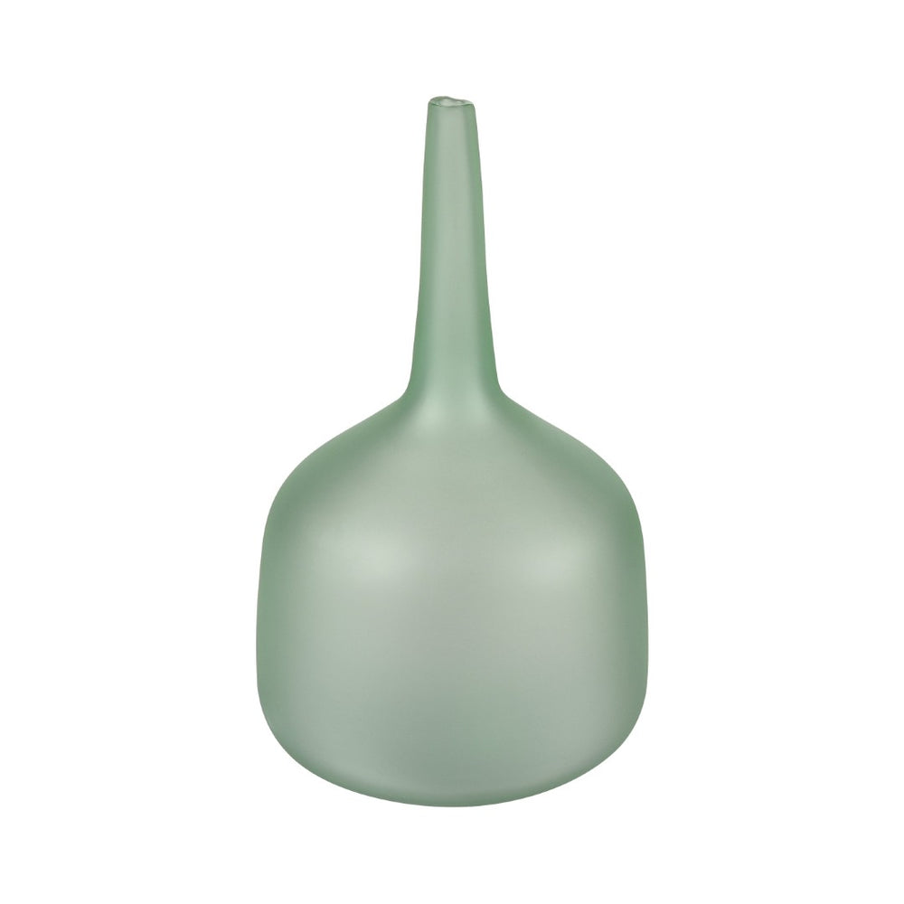 Atlas Moffat Art Glass Bottle - Elegant Tapered Design for Modern Home Decor and Chic Bud Vases Frosted Seafoam AC11483-01