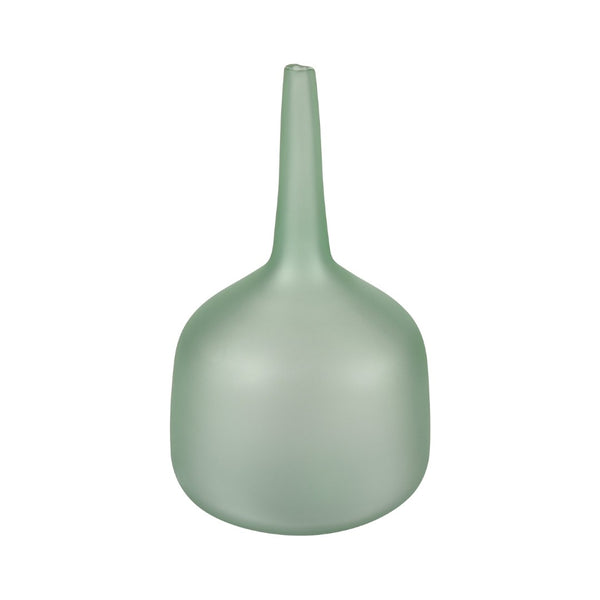Atlas Moffat Art Glass Bottle - Elegant Tapered Design for Modern Home Decor and Chic Bud Vases Frosted Seafoam AC11483-01