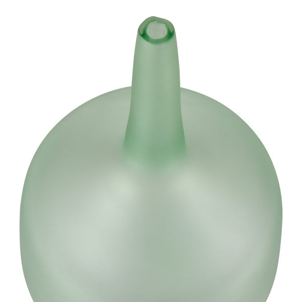 Atlas Moffat Art Glass Bottle - Elegant Tapered Design for Modern Home Decor and Chic Bud Vases Frosted Seafoam AC11483-01