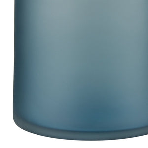 Atlas Moffat Art Glass Bottle - Elegant Tapered Design for Modern Home Decor and Chic Bud Vases Frosted Blue AC11483-02