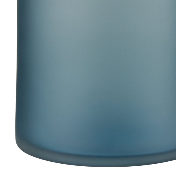 Atlas Moffat Art Glass Bottle - Elegant Tapered Design for Modern Home Decor and Chic Bud Vases Frosted Blue AC11483-02