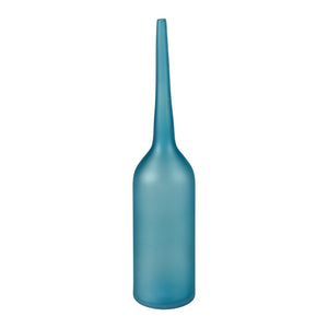 Atlas Moffat Art Glass Bottle - Elegant Tapered Design for Modern Home Decor and Chic Bud Vases Frosted Turquoise AC11483-03