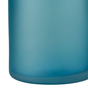 Atlas Moffat Art Glass Bottle - Elegant Tapered Design for Modern Home Decor and Chic Bud Vases Frosted Turquoise AC11483-03